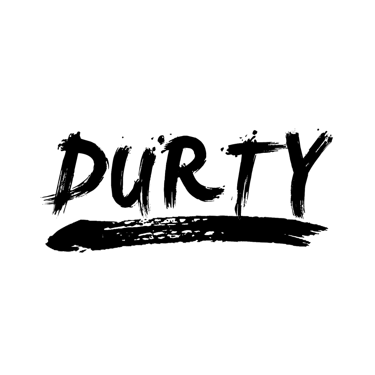DURTY wordmark, black on white